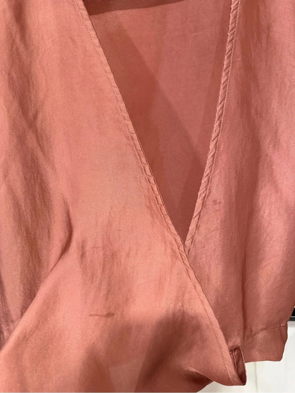 Free People Women's Draped V-Neck Long Sleeve Top - Dusty Rose